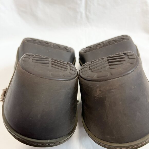 Crocs Cobbler Eva Lined Clog Mule womens 9 brown furry lining block high heel - Picture 10 of 15